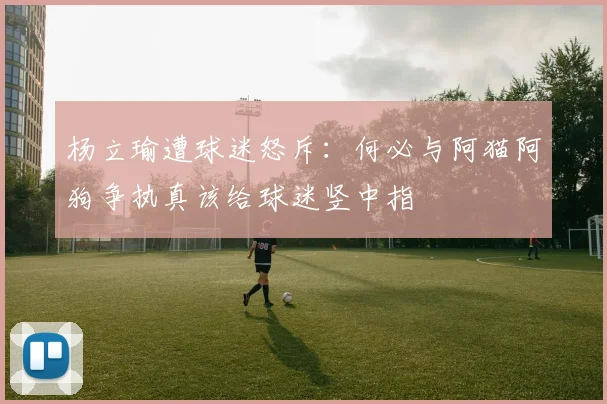 杨立瑜遭球迷怒斥：何必与阿猫阿狗争执真该给球迷竖中指